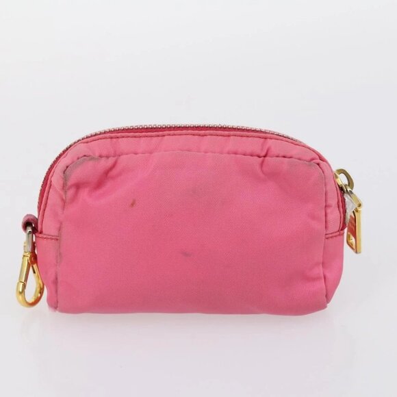 PRADA Tote Bag Nylon 2 Set Pink Khaki Auth 147966 - Picture 11 of 16